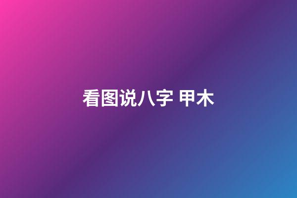 看图说八字 甲木